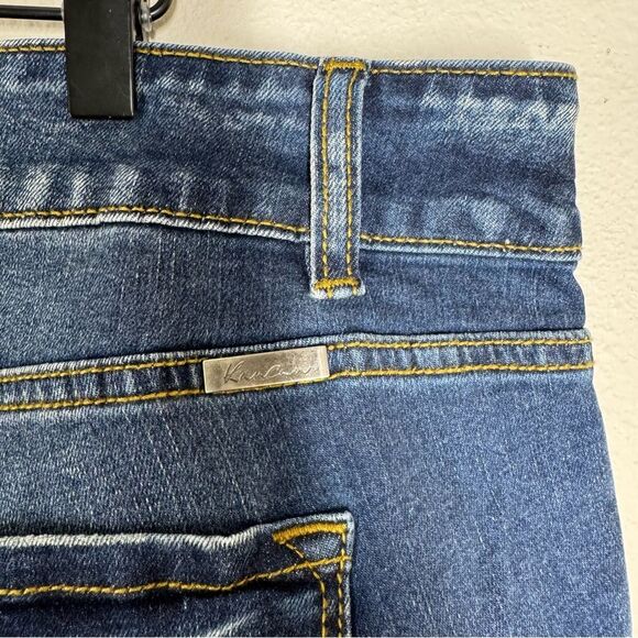 KanCan Destructed Cuffed Skinny Jeans Medium Wash Stretch Denim Plus Size 24 - Picture 8 of 10